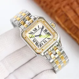 Luxusdesignerinnen Frauen Watch 22mm Fashion Classic Panthere 316L Edelstahl Quarz Edelstein für Lady Geschenk Top -Quality Modewache