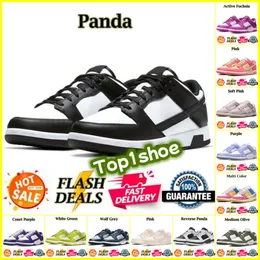 Designer Casual shoes men women low Panda triple pink Grey Fog Brown university red Medium Olive UNC GAI outdoor sneakers trainers 36-47