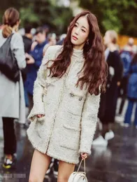 Chan New Women039s Brand Jacker Designer Fashion Topgrade Inverno Autumn Inverno Sia Logo Tweed Coat Over Coat Leisure S2534746