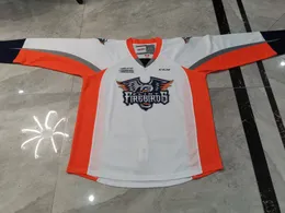Hockey jerseys Physical photos Flint Firebirds WHITE BLANK Men Youth Women High School Size S-6XL or any name and number jersey