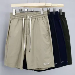 Shorts maschile giapponese casual retrò sottile estate traspirante in cotone traspirato versatile color elastico pantaloni dritti per uomini