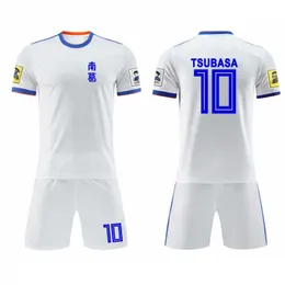 Asia Kids to dorosłych rozmiarów kostiumów, Camisetas Maillot de Foot Nice Captain Ozora Tsubasa Japan Oliver Atom Voetbal Atto Francia Men Zestaw T-shirt