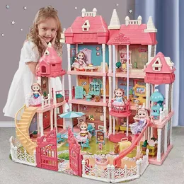 Puppenhaus Accessoires Mädchen Haus Puppe Haus Prinzessin Girls Castle Villa House Girls Childrens Geschenk Q240522