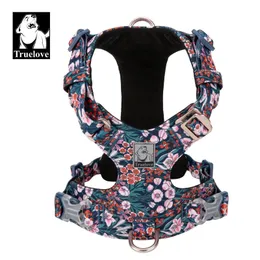 Cablaggio della moda per cani Truelove per il design di moda per piccoli grandi cani cotone floreali multile dimensioni riflettenti regolabili TLH6283 240518