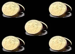 5st 2001911 Kom ihåg attacker Staty of Liberty Craft US Heroes Goodness Metal Value Gold Plated Coin6452092