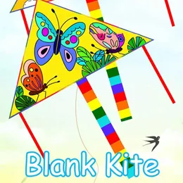 Accessori per aquiloni mini insegnamenti in bianco kite doodle fai -da -da -te kite mane di aquilone per bambini per bambini per bambini outdoor park beach grassland attiv e3v6