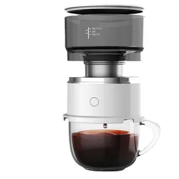 Portable Mini Auto Espresso Maker Electric Coffee hine with Glass Cup for Travel Car Outdoor Hotel Use Plastic Housing ddmy3c