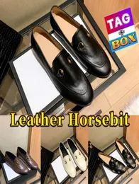 Leder Horsebit Dress Schuhe flache Mokassin