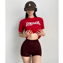 Womens T-Shirt Yoga T-Shirt Hai Casual Short Sleeve Loose Women Fitness Sport Tops Designer Shorts Fashion Ladies Tops Luxus Oudoor Hemds