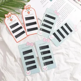 Japanese and Korean Simple Ins Black Hairpin Side Clip Set Cute Rabbit Card Top Clip