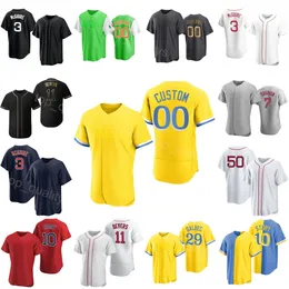 2024-25 우주 도시 야구 3 Reese McGuire Jersey 29 Bobby Dalbec 12 Connor Wong 50 Kutter Crawford 89 Tanner Houck 7 Masataka Yoshida 11 Rafael Devers Uniform Hongwa