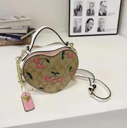 Kvinnors väska älskar hjärta rörliga randiga messenger väskor 2024 Nya presbyopiska kärleksvinnor's väska