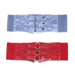 Belts Corset com renda Floral Pattern Cummerbunds Strap Belt for Women Body Girdle