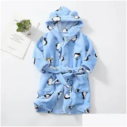 Handtücher Roben Cartoon Kinderkleidung Flanell Flanell Baby Bademant