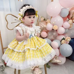 2021 Sommermädchen Baby für Kinder Hochzeitskleid Girl Neugeborenes Ballkleid Lolita Party Prinzessin Vestidos L2405