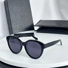 Kvinnors solglasögon kanal solglasögon runda ram solglasögon man designer retro lyxglasögon uv400 högkvalitativa berömda fashionabla glasögon med låda
