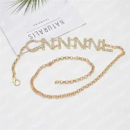 Fashion Designer Chain Belt for Women Casual Dress Accessori Ladies Luxury Celts Brand Link Letter Catene Womens Gold Welband 216p