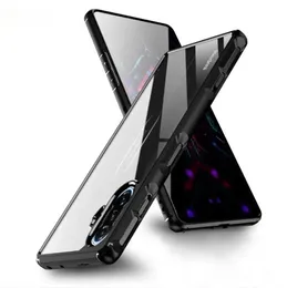 Asus Rog Phone 6 Case Soft TPU Bumper Hard Transparent Back Nie żółknięcie Ultimate Slim Fit Ochrata ochronna dla ROG 5 5S Pro Bcfmj