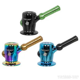 TOPPUFF Travel Glass Pipe Smoking Water Pipes Tobacco Hookah Shisha Bottle Metal Rod Hookah Handle Spoon Pipe Smoking Colorful Herb Top Puffs Pipe