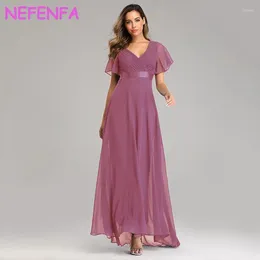 Partykleider nbfenfa elegant langer Abend Abschlussball für Frauen Deep V 2024 Sommer Hochelastizität Spitzen -Maschen -Ballkleid formelles Kleid