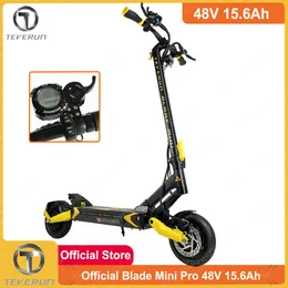 Оригинальный лезвие Teverun Mini Scooter 48V 15.6AH 20.8AH Двойной мотор 500W Минимальный дисплей TFT Display внутри NFC Lock Teverun Electric Scooter