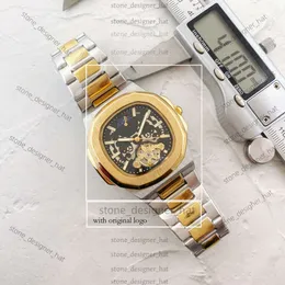 Patekphilippe Watch Men Designer Watches de alta qualidade laranja 5968 Movimento automático 43mm Tamanho PP Strapa de aço inoxidável Sapphire à prova d'água 213