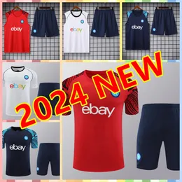 2024 2025 homens crianças Nápoles Rusota Chandal Futbol Soccer Napoli Treinamento de treinamento 24 25 Milans Camiseta de Foot Manga curta Sportswear Sorthirt Colet