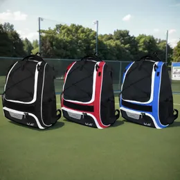 Outdoor Bags Baseball Backpack Reflective Bag With Fence Hook & Shoes Compartment Softball Bat Multi Pockets For Soccer