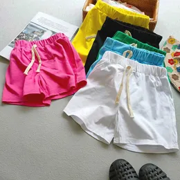 Shorts Kids Girls Sport Shorts koreanische Süßigkeiten Farbe Baumwollhips 2-10 Jahre Baby Boy Shorts Short Pant for Girls Sommer Y240524