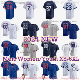 Anpassad S-6XL 2024 New 7 Dansby Swanson Baseball Jersey Imanaga Cody Bellinger Seiya Suzuki Bellinger Andrelton Simmons Marcus Stroman Justin Steele Stitch Jerseys