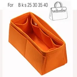 Für 25 BIR 30 K S 35 40 handgefertigtes 3mm Filzeinsatz Bags Organizer Make -up Handtasche organisieren tragbare kosmetische Basisform 267i