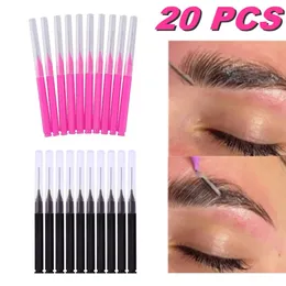 20st Mini Eyebrow Brush Brow Perm Disponible Lifting Borstes Bendable Micro Eyelash Applicators Makeup Tools 240523