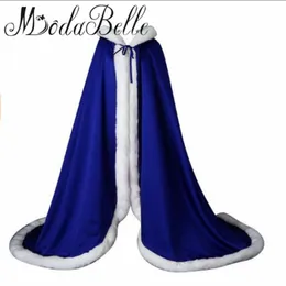 Modabelle weiße Elfenbein Red Purple Royal Blue Blautharme Schal Hochzeit Fell Bolero Winter Hochzeitsmantel Abendkleid Bolero 2017 296n