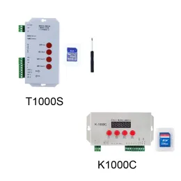 K-1000C (T-1000S Aktualisiert) 256 SD-Kartenpixel RGB Full Color Controller für WS2812B DMX512 WS2811 WS2801 LPD8806 APA102 LED-Streifen