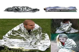 2020 cheap WholeEmergency Survival Gear Rescue Space Silver Mylar Thermal Blankets Warm Wrap for 8973760