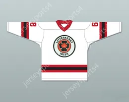 Custom Reilly 68 Letterkenny Irish White Alternate Hockey Jersey Top Stitched S-M-L-XL-XXL-3XL-4XL-5XL-6XL