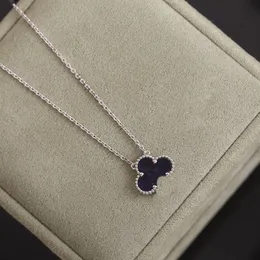 2024 Luxury quality charm v gold material pendant necklace with nature stone in silver plated have stamp box PS3744B