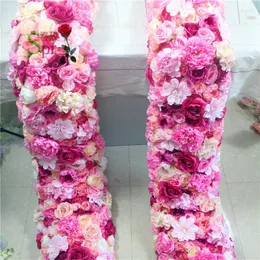 Dekorative Blumen Spr 1 und 2m 30 cm Breite Hochzeit kleiner Erzbogenblüte Tisch Läufer Wandbühne Künstliche Großhandel Großhandel