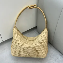 Borsa da pranzo Borsa Designer Borsa Signora Clutch Clutch Borsa tessuta Coconut Fibra a foglia Auncinetto Auncinetto Crena Cucca in pelle Open Open Lady Totes di alta qualità Totes