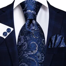 Hi-Tie-Corbata de Seda Para Hombre, Mancuernas de Cachemira de 160 cm de Largo, a la Moda, Para Regalo