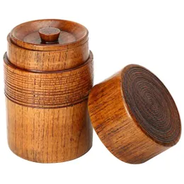 Wooden Tea Pot Handmade Kung Fu Tea Set Portable Travel Tea Storage Candy Nut Coffee Bean Powder Boxed Sealed Can 1 Pcs