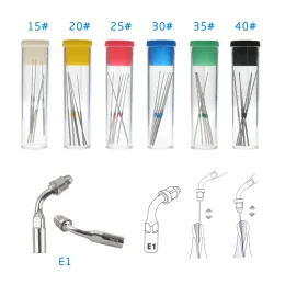 6pcs/Bottle Dental U files Root Canal Endodontic Files NITI with Scaler Tips E1 E2 For EMS Woodpecker Ultrasonic Scalers