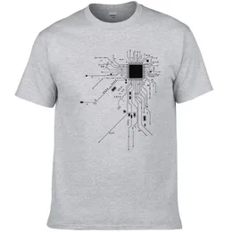CPU -Prozessorschaltungsdiagramm T -Shirt 2023 Männer Sommer Baumwolle T -Shirt Herren lustige Tops Modemarke Tees 303 240514