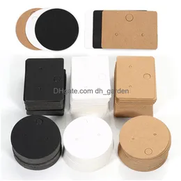 Tags Prezzo Card Paper Kraft per schede di display per gioielli Small Round Round Blank Marto Etichetta Etichetta Tag Etichetta Delivery Delivery Otnp9