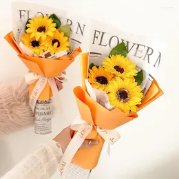 Декоративные цветы коробки с цветочными ароматическими венок в венок из искусственных цветов с вазой