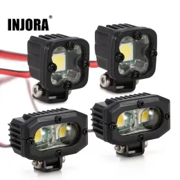 Injora RC Car Bright LED Light HeadLight Spotlight for 1/10 RC Crawler Axial SCX10 90046 WRAITH CAPRA REDCAT GEN8 VS4-10