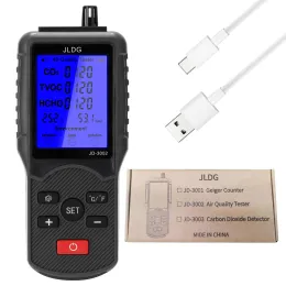 JD-3002 Tester di qualità dell'aria Multifunzionale CO2 TVOC HCHO Contermetro HCHO Umidità di misurazione Dispositivo CO2 Detector Gas Analyzer