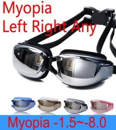 Miopia para homens para homens Mulheres anti -nevoeiro Adultos profissionais prescritos à prova d'água Piscina de natação óculos de mergulho óptico Goggle4087472