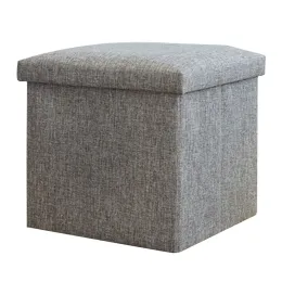 스토리지 박스 좌석 POUFFE LINEN 실용적 강한 부하 용량 다기능 간단한 접이식 의자 홈 오피스 접이식