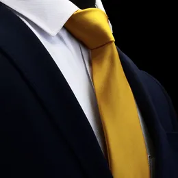 Gusleson Qualidade Jacquard Tabela de seda Tie de seda para homens 8cm Classic Cocondtie Red Navy Gold Amarelo laços para negócios de casamento